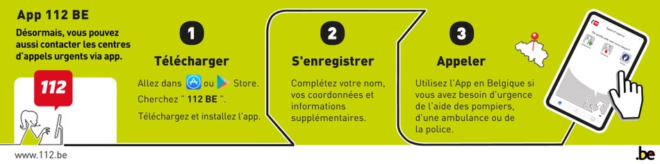 Application 112 BE: dans les situations d'urgence, chaque seconde ...