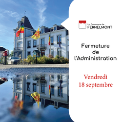 Fermeture de l'Administration communale
