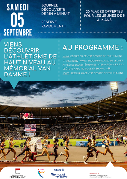 Mémorial Van Damme Affiche V7 No QR CODE