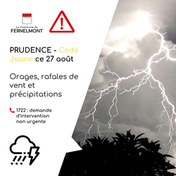 Orages : vigilance durant la nuit du 27 au 28 août
