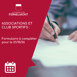 Subsides associations et clubs sportifs